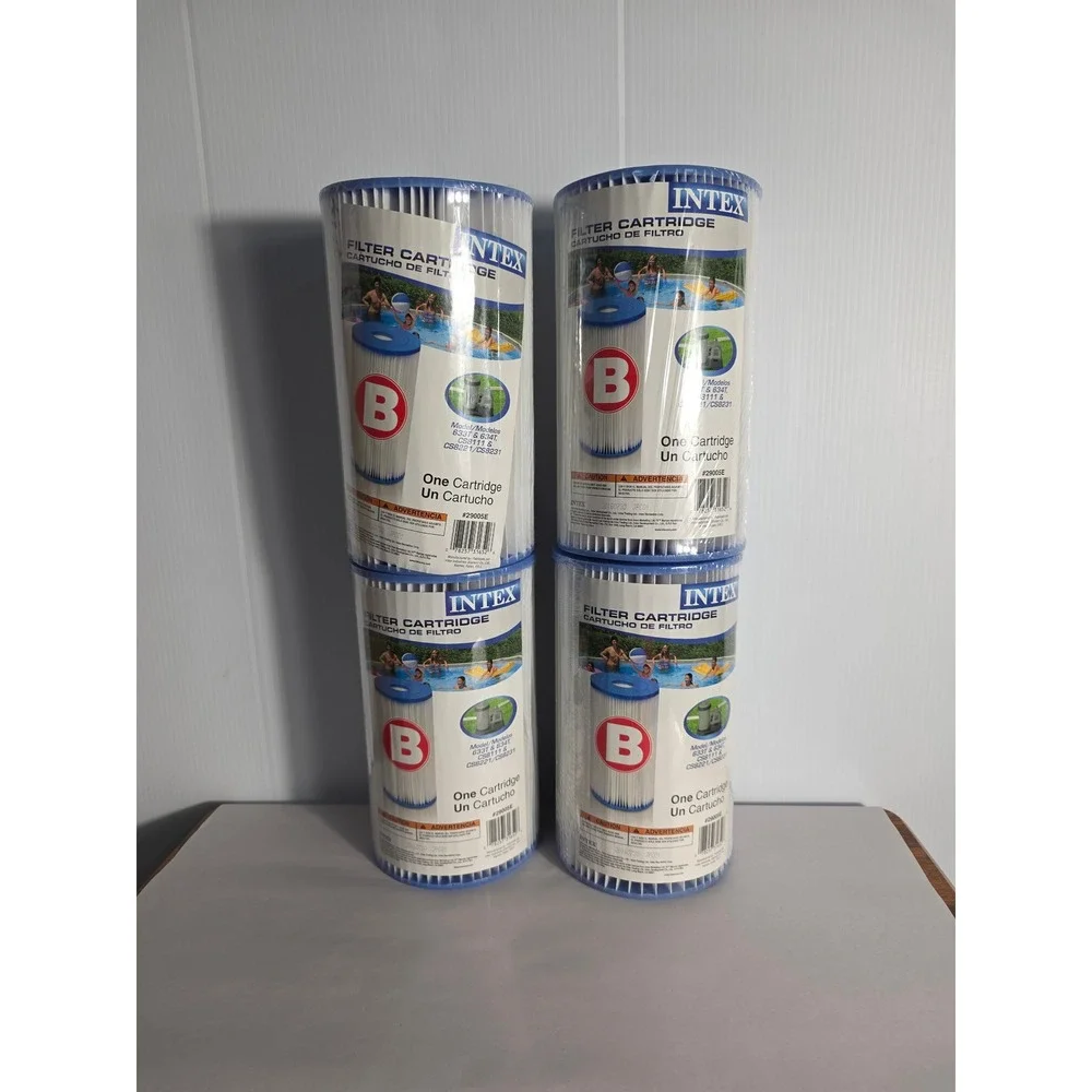 4 Pack Intex Filter Cartridge Type B 29005 For Pools Spa Pumps